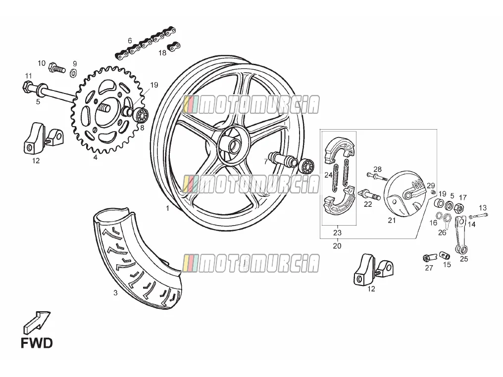 Roue arrière