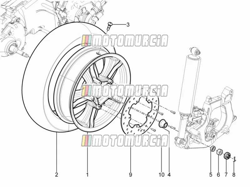 Roue arrière