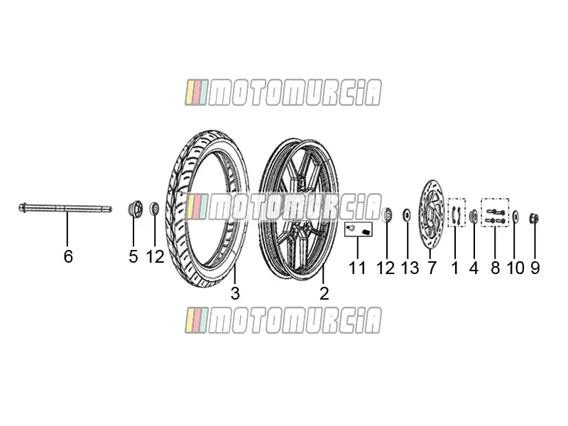 Roue avant en alliage