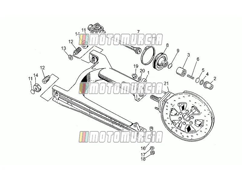 Bras oscillant sur châssis pg17000