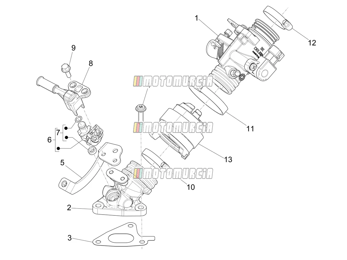 Gasklephuis - injector - inductiekoppeling