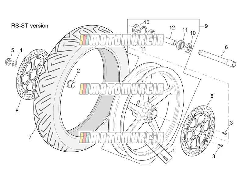 Roue avant version st-rs