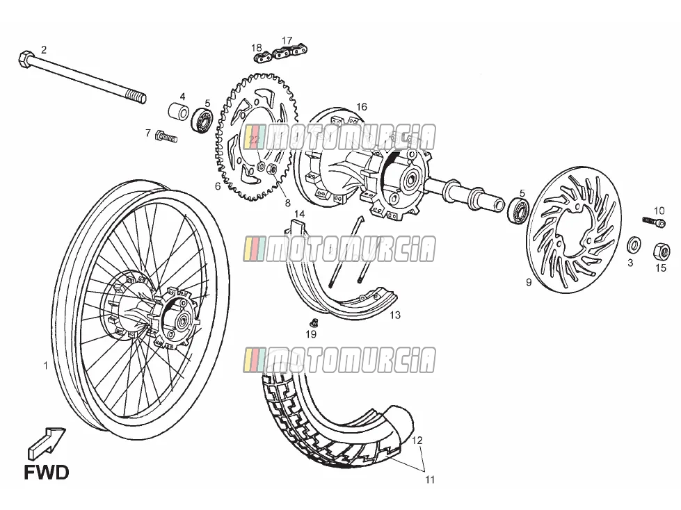 Roue arrière