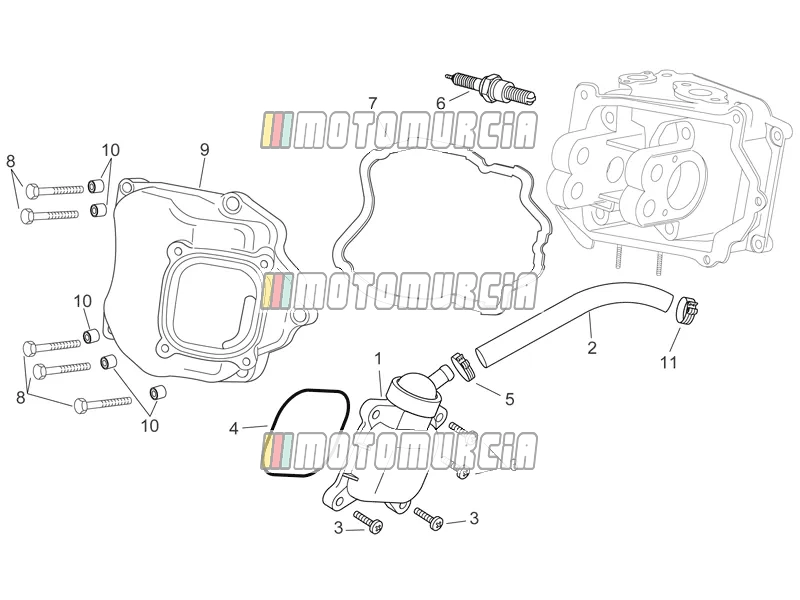Motor » hoofddeksel cpl.