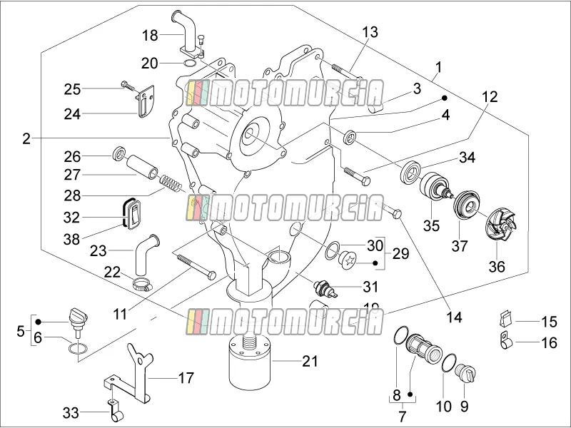 Vliegwiel magneetdeksel - oliefilter