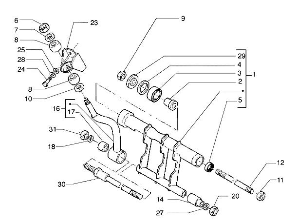 Bras oscillant
