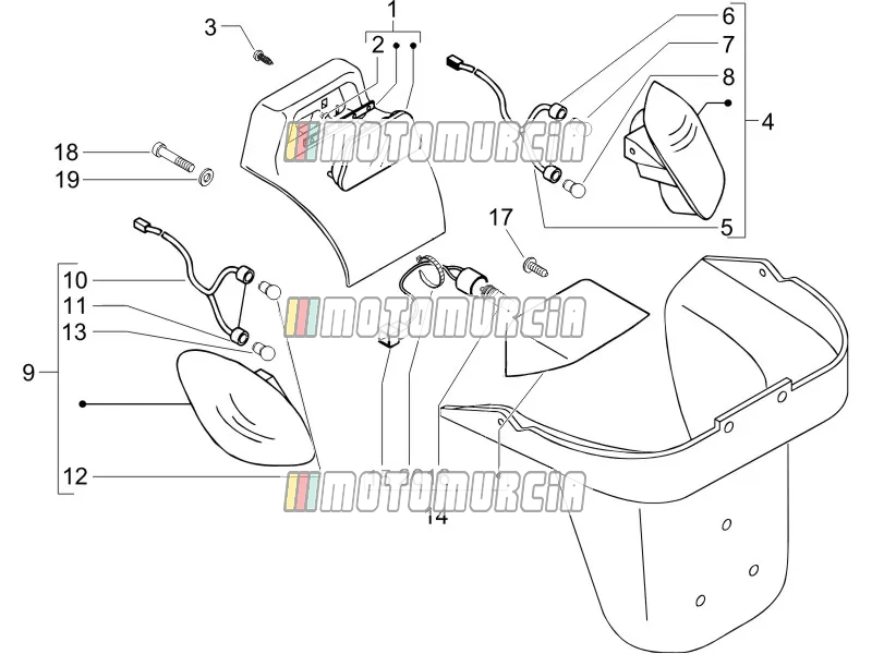 Faros traseros - luces direccionales