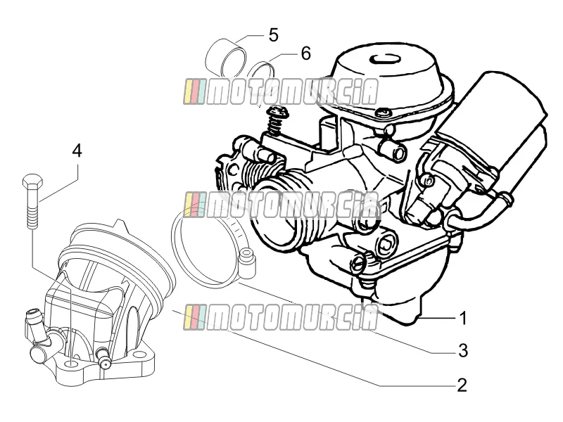 Carburateur, montage - verbindingspijp