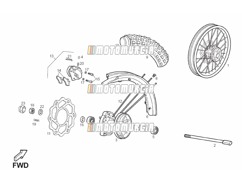 Roue avant