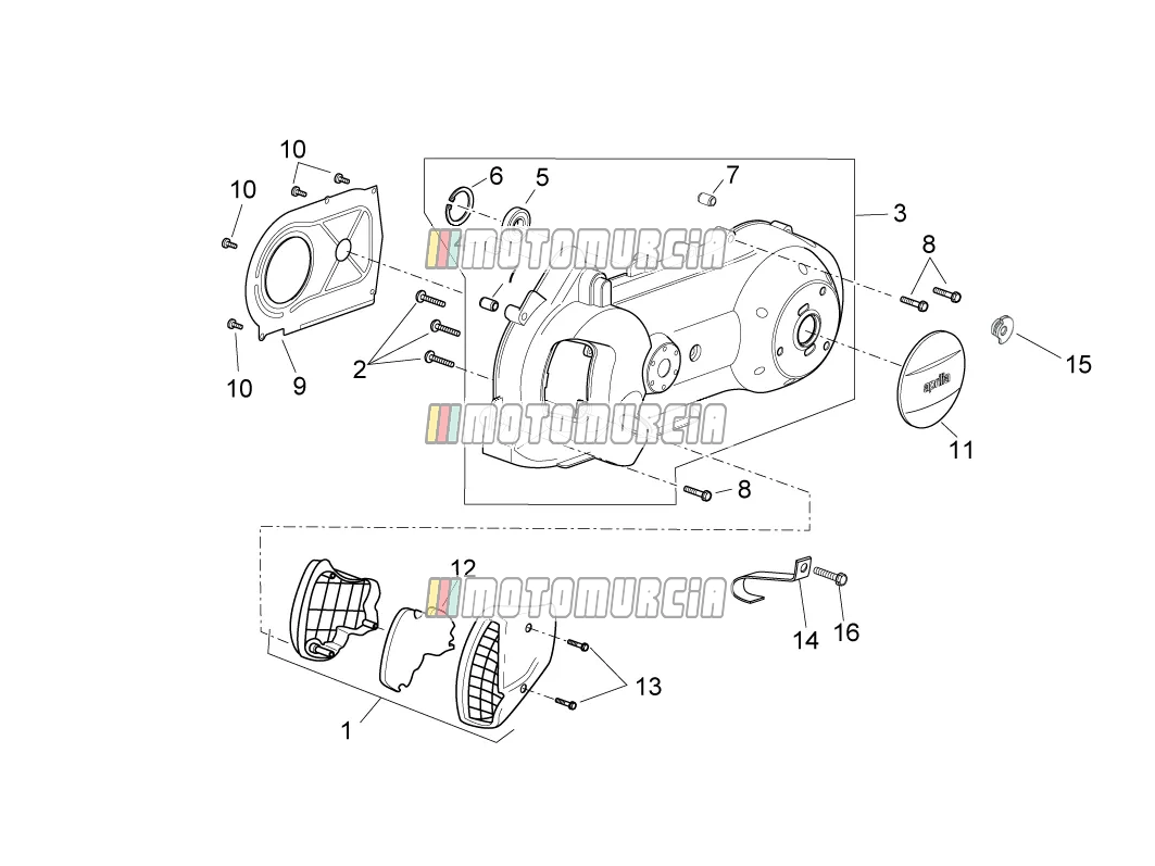 Variator deksel