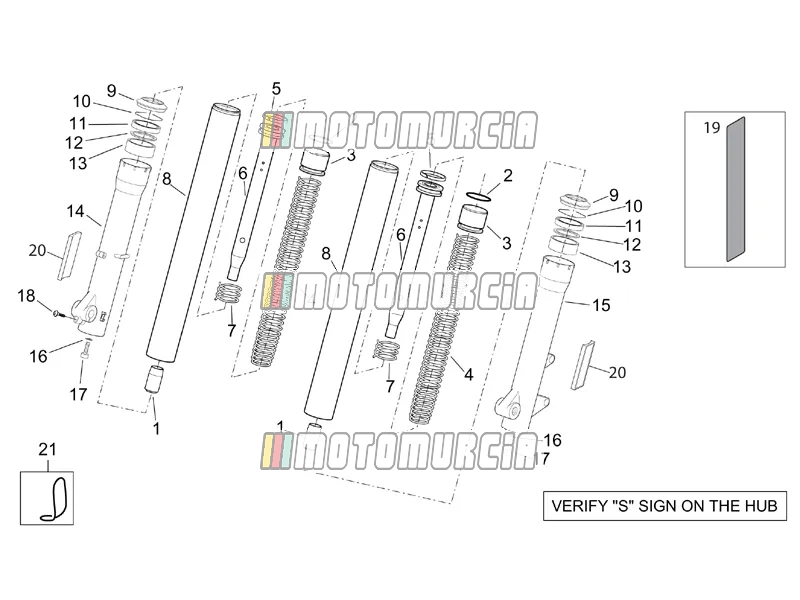Frame » showa voorvork - naven, mouwen