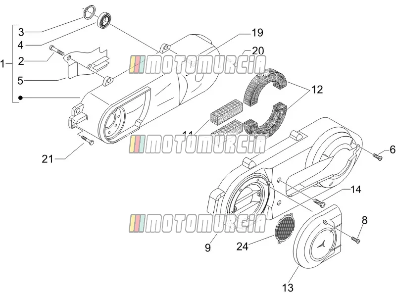 Coperchio del basamento - raffreddamento del basamento