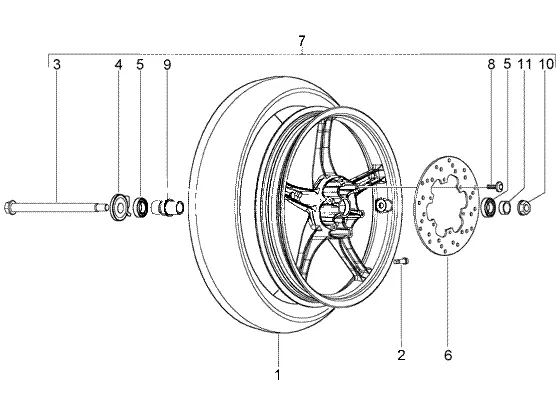 Roue avant