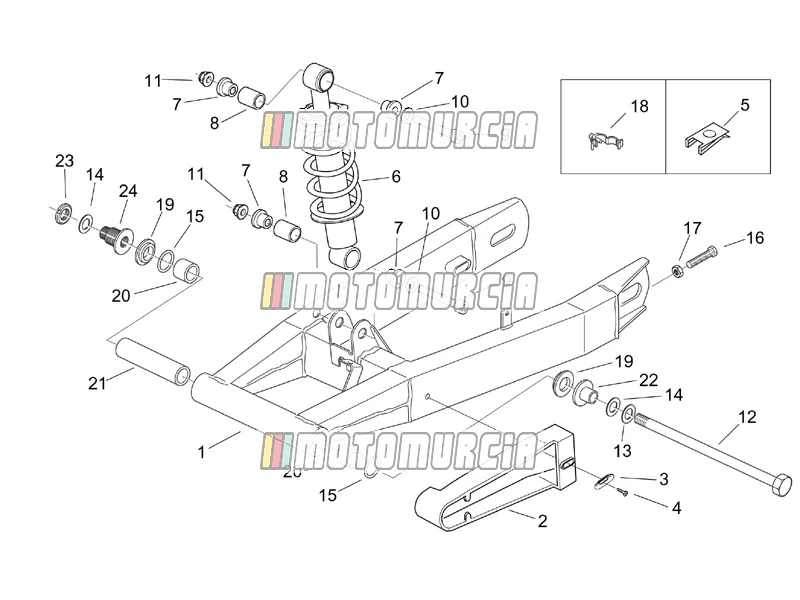Zwenkarm - schokdemper