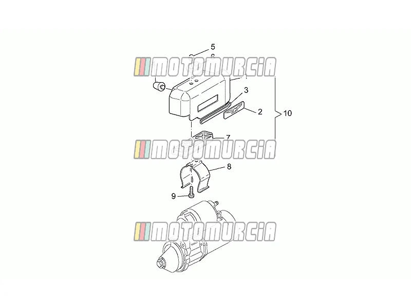 Startmotor deksel