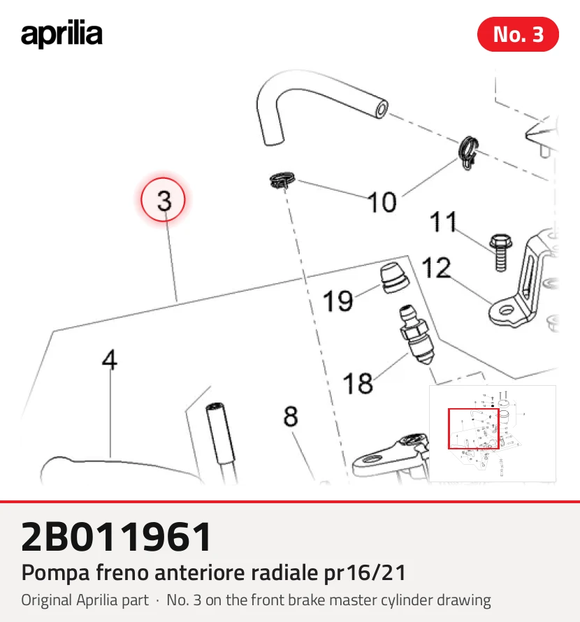 Vordere Radialbremspumpe PR16/21