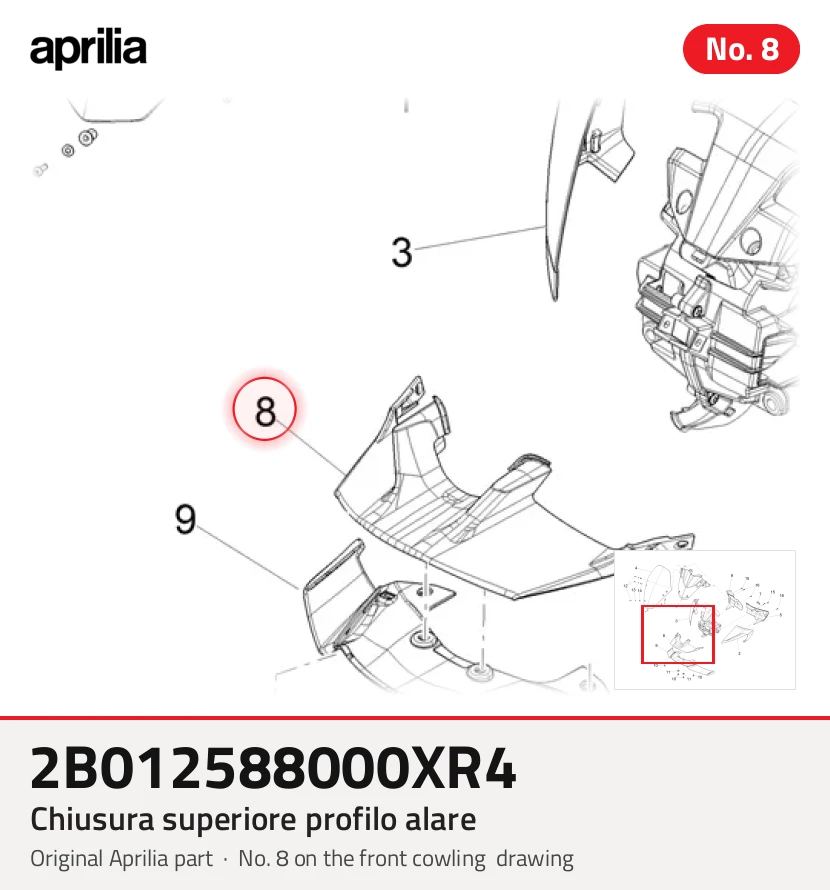 Fermeture du profil d'aile supérieure