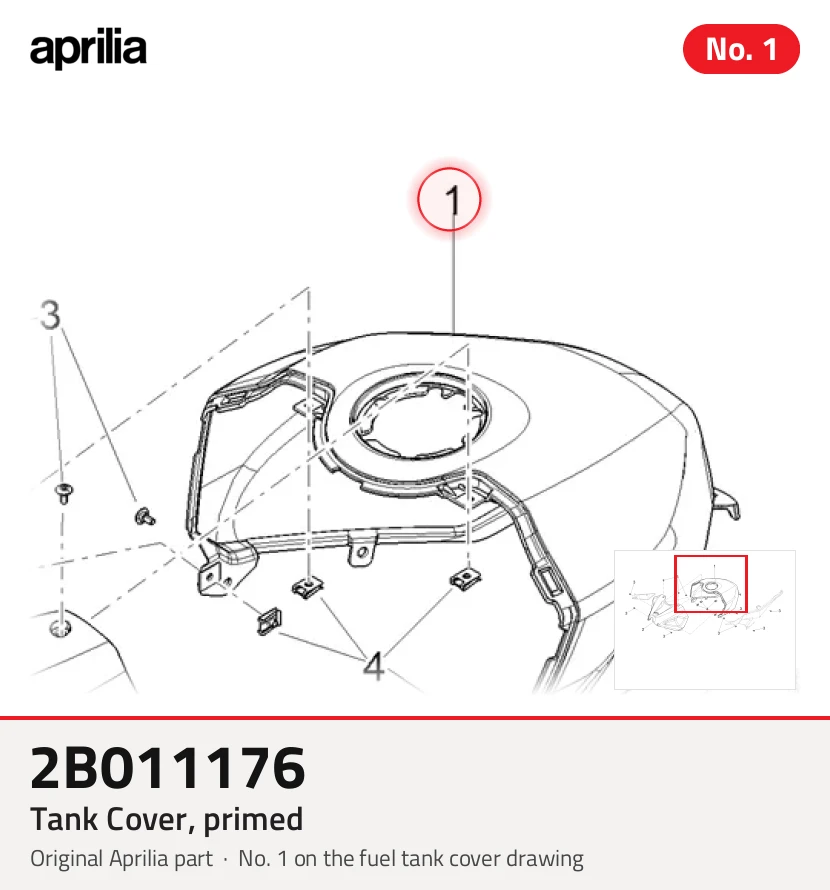 Copertura del serbatoio, con primer