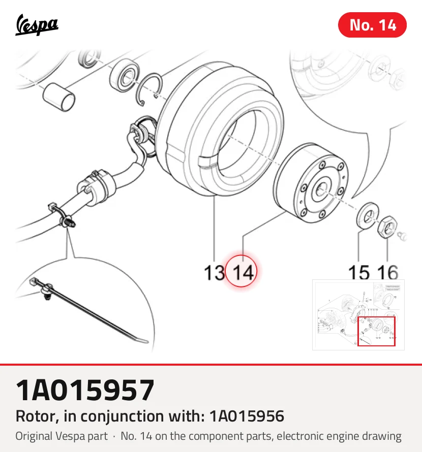 Rotore, in combinazione con: 1A015956