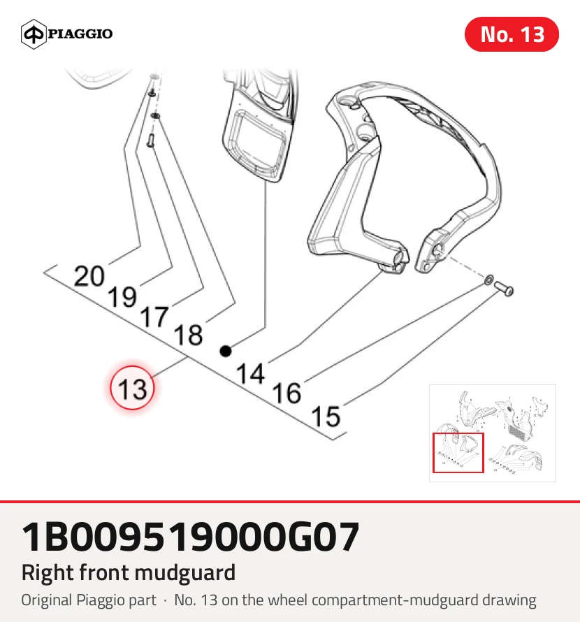 Parafango anteriore destro