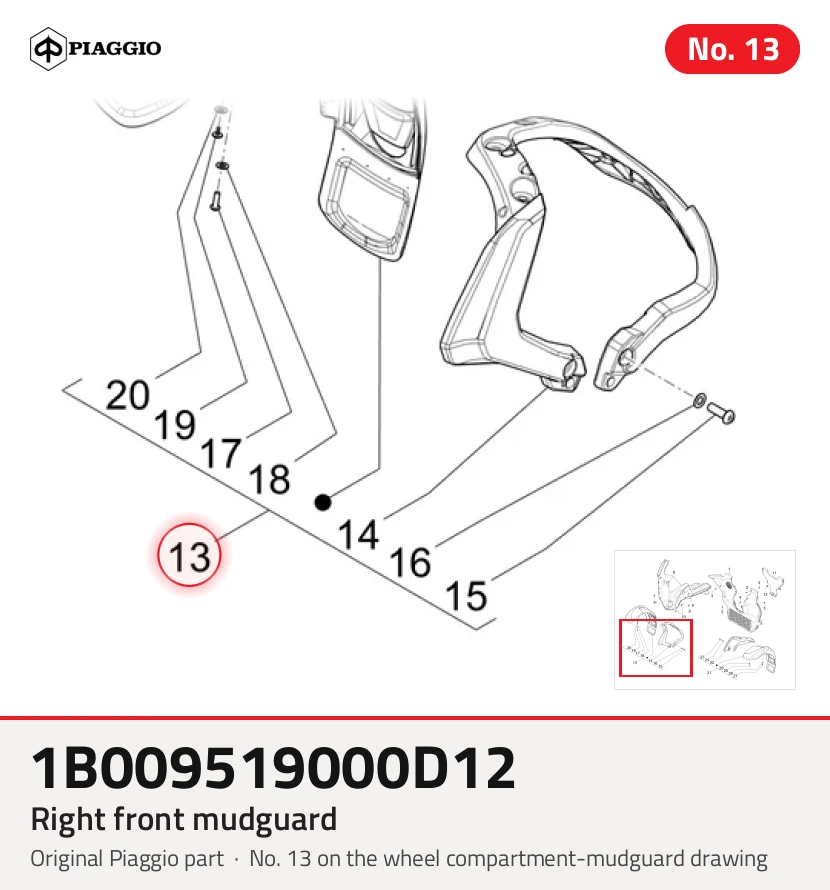 Right front mudguard