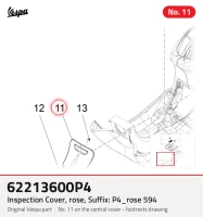 Inspection Cover, rose, Suffix: P4_rose 594