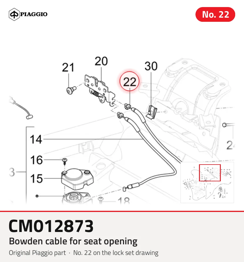 Bowden cable for seat opening