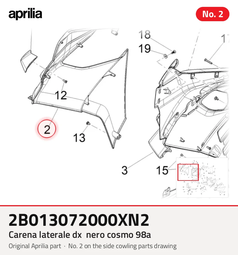 Carena letsale dx nero cosmo 98a