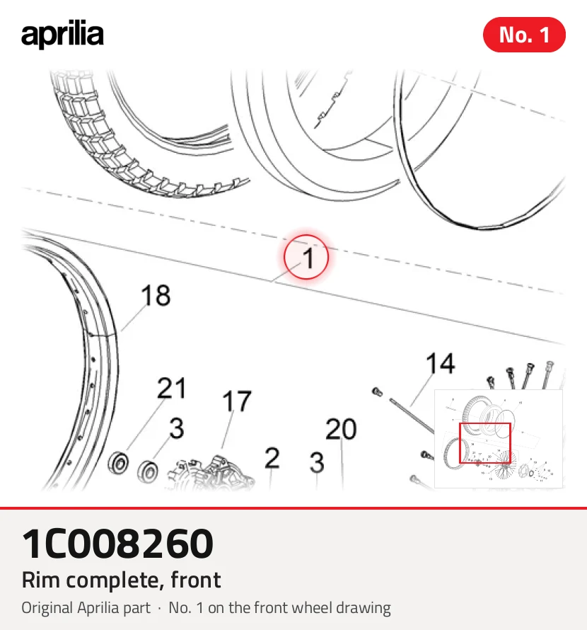 Rim complete, front