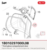 * Porta del compartimento del guanto anteriore