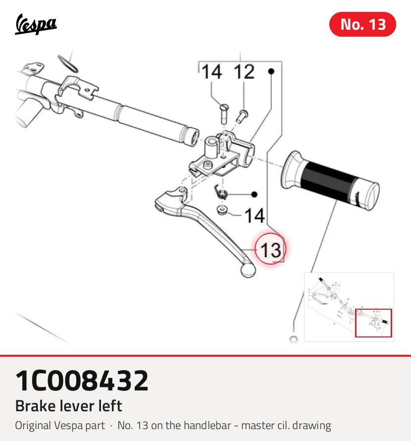 Brake lever left