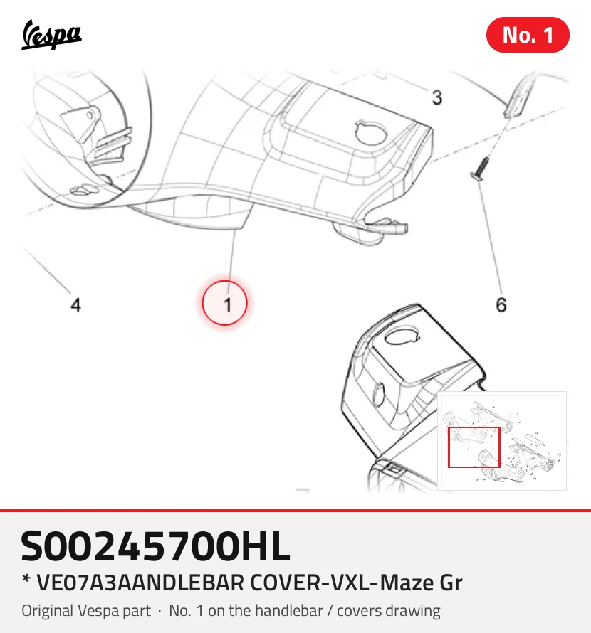 * VE07A3AANDLEBAR COPER-VXL-MAZE GR