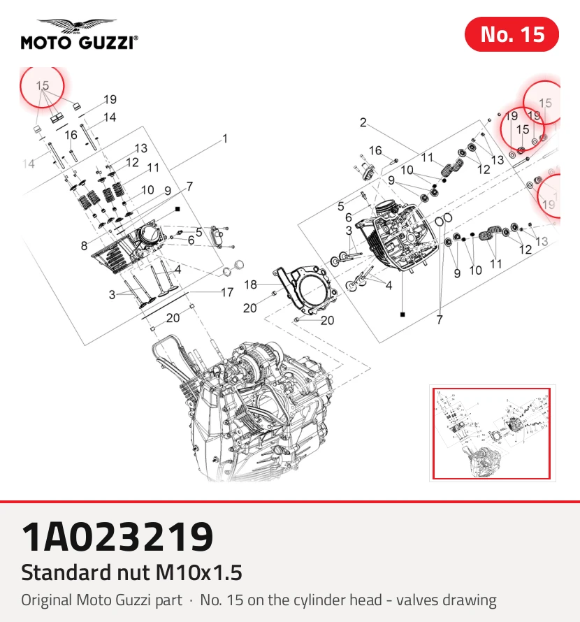 Porca normal M10x1.5