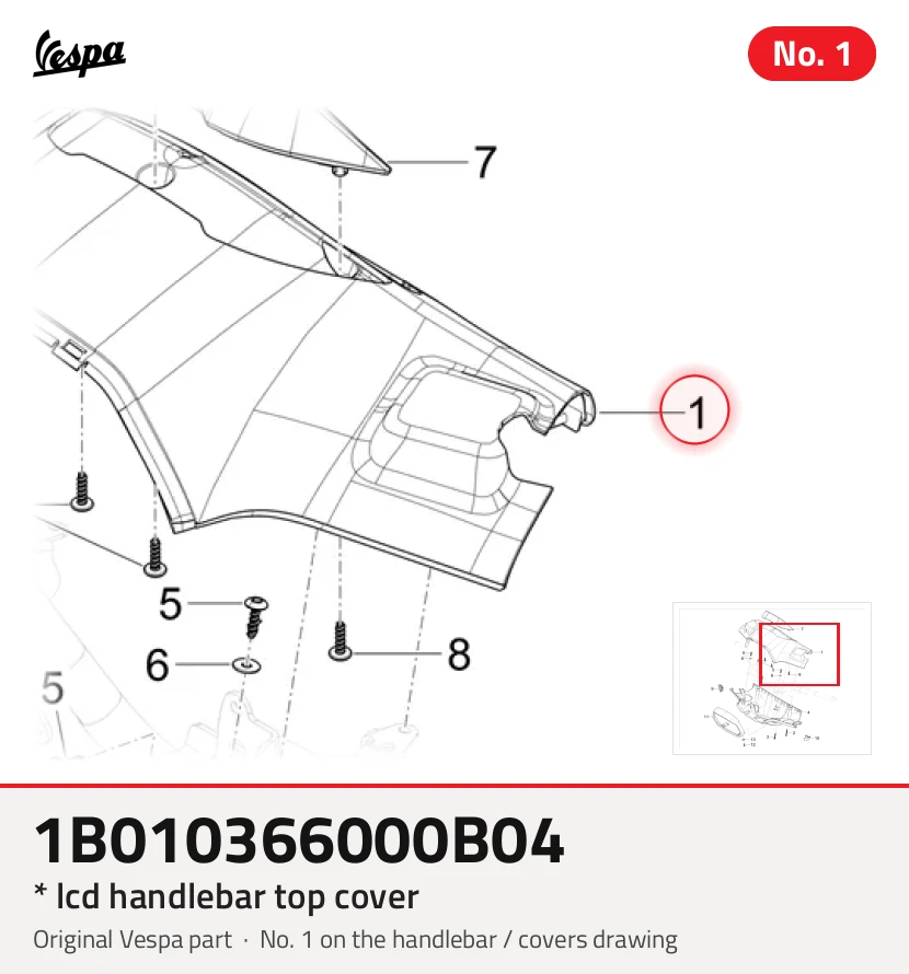 * LCD HANDLEBAR TOP COVER