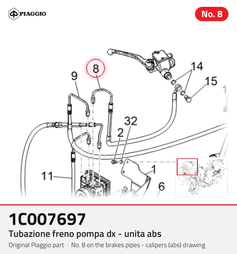 Rempompslang dx - unit ABS