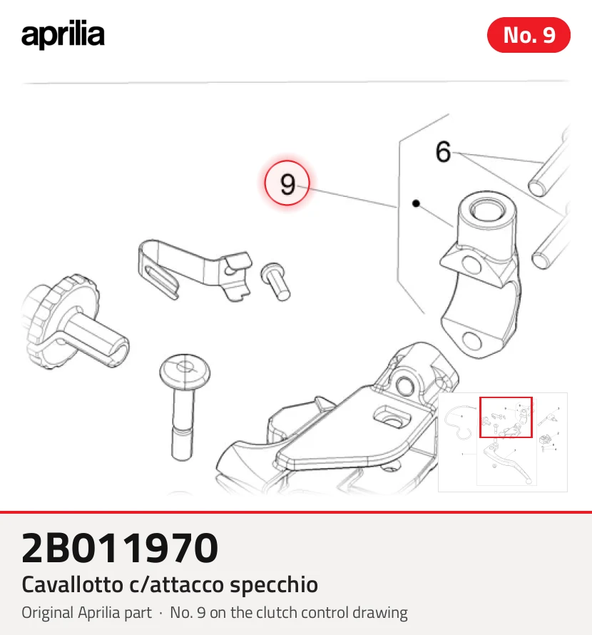 Parafuso em U com fixação de espelho