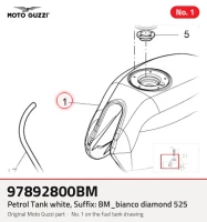 Benzintank weiß, Suffix: BM_bianco diamant 525