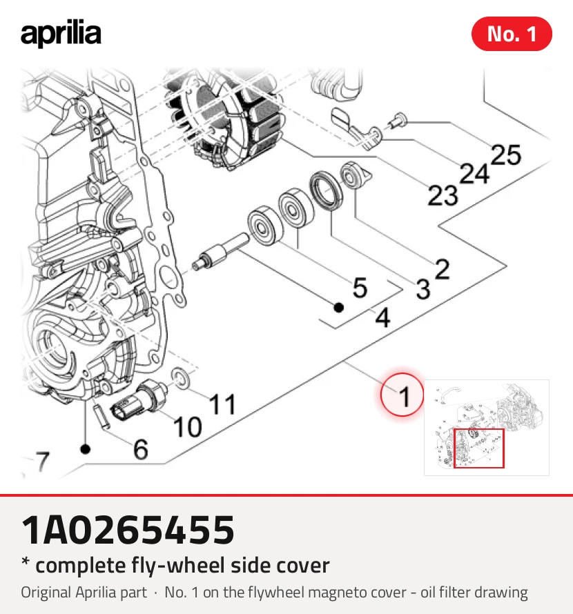* COMPLETE FLY-WHEEL SIDE COVER