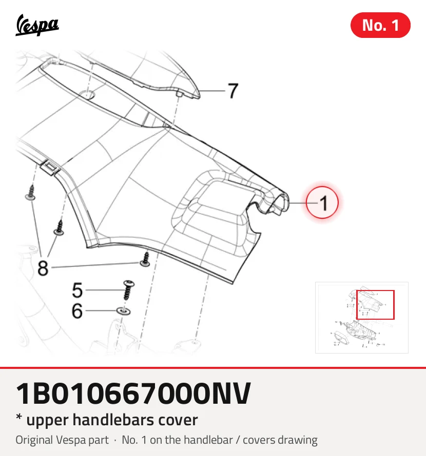 * UPPER HANDLEBARS COVER