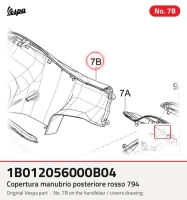 COPERTURA MANUBRIO POSTERIORE ROSSO 794