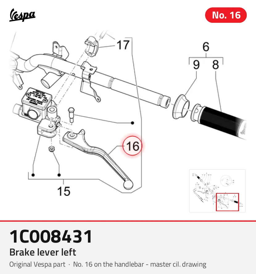 Brake lever left