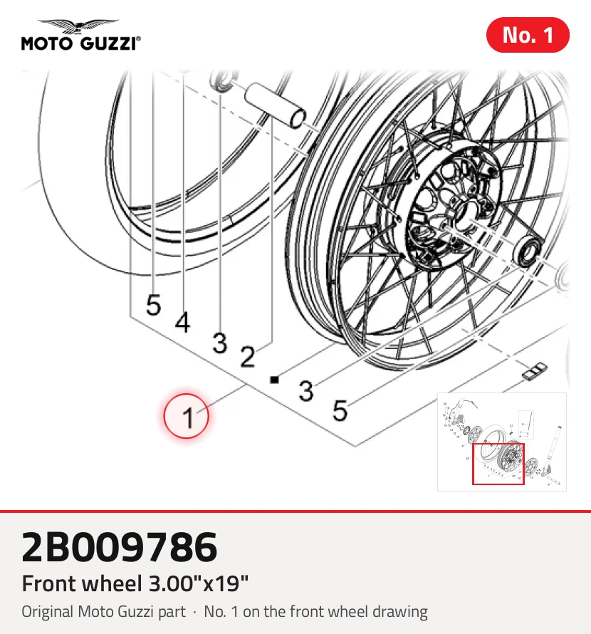 Roue avant 3,00 "x19"