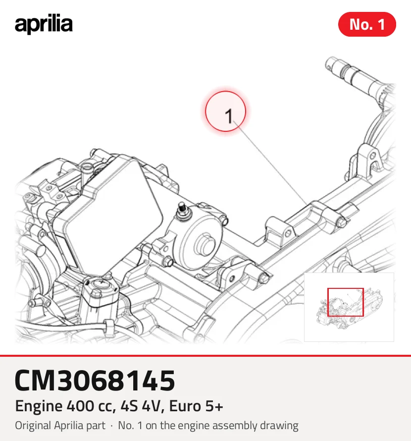 Motor 400 cc, 4S 4V, euro 5+