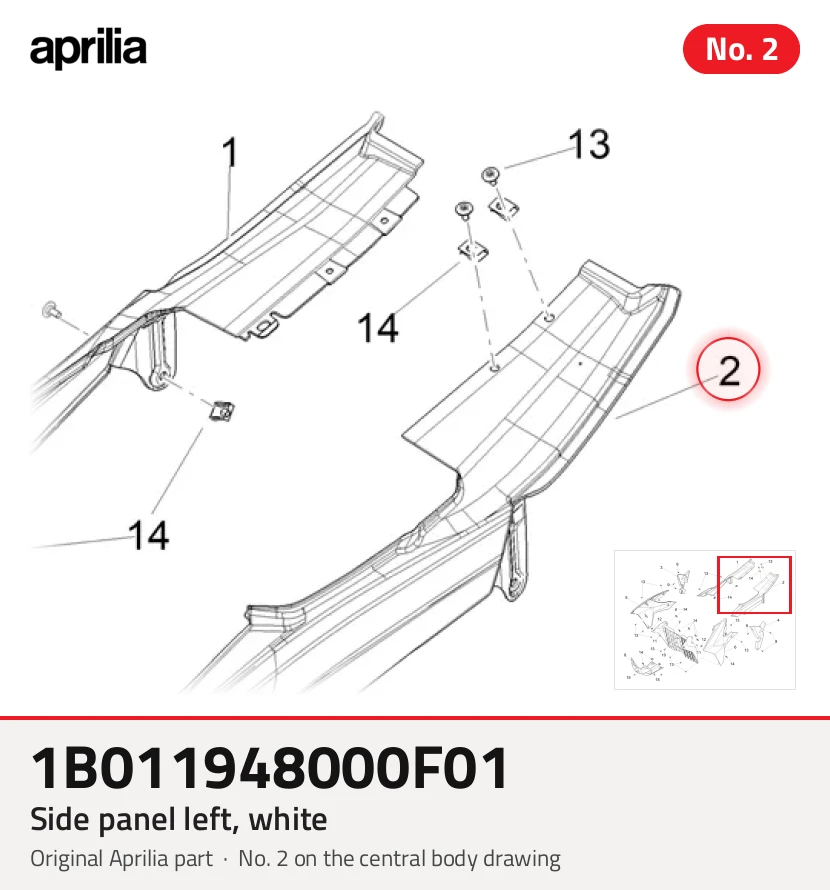 Seitenteil links, weiß