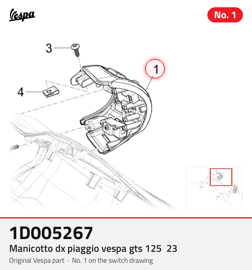 Rechter Ärmel PIAGGIO VESPA GTS 125 23