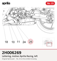 Lettering, motive: Aprilia Racing, left