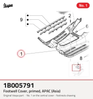 Fußraumabdeckung, grundiert, APAC (Asien)