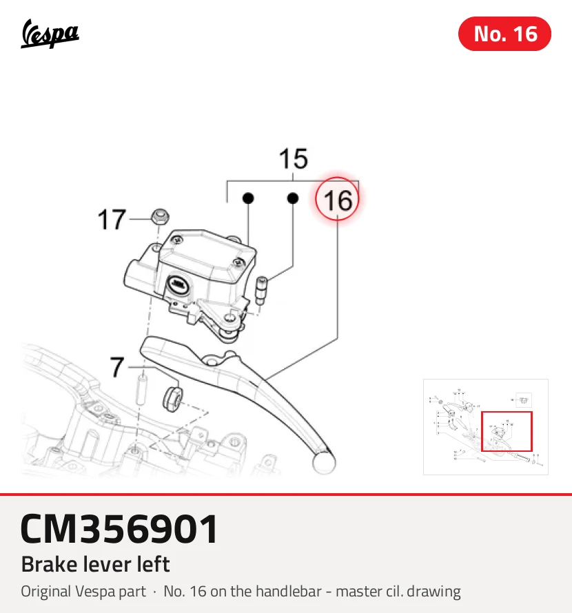 Brake lever left