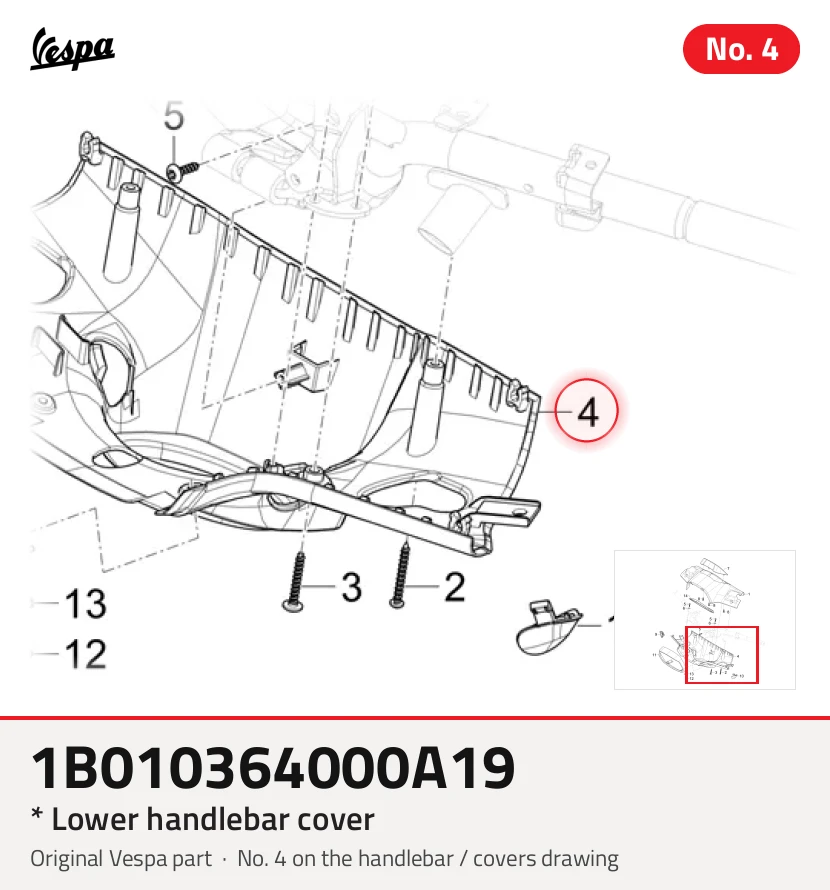 * Lower handlebar cover