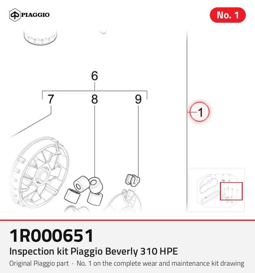 Kit de inspeção Piaggio beverly 310 hpe